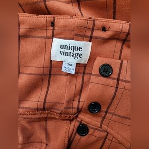 Orange/Black Plaid Pants